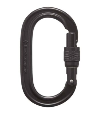 AR000097þOval Keylock Screwgate Carabiner - Black Diamond