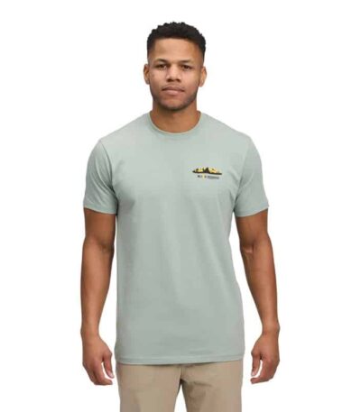 AR000278þM MOUNTAINSCAPE SS TEE-AGAVE - BLACK DIAMOND
