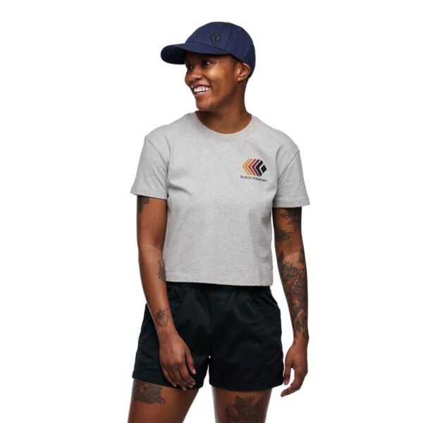 AR000497þT SHIRT - FADED CROP SS TEE - NICKEL HEATER - BLACK DIAMOND