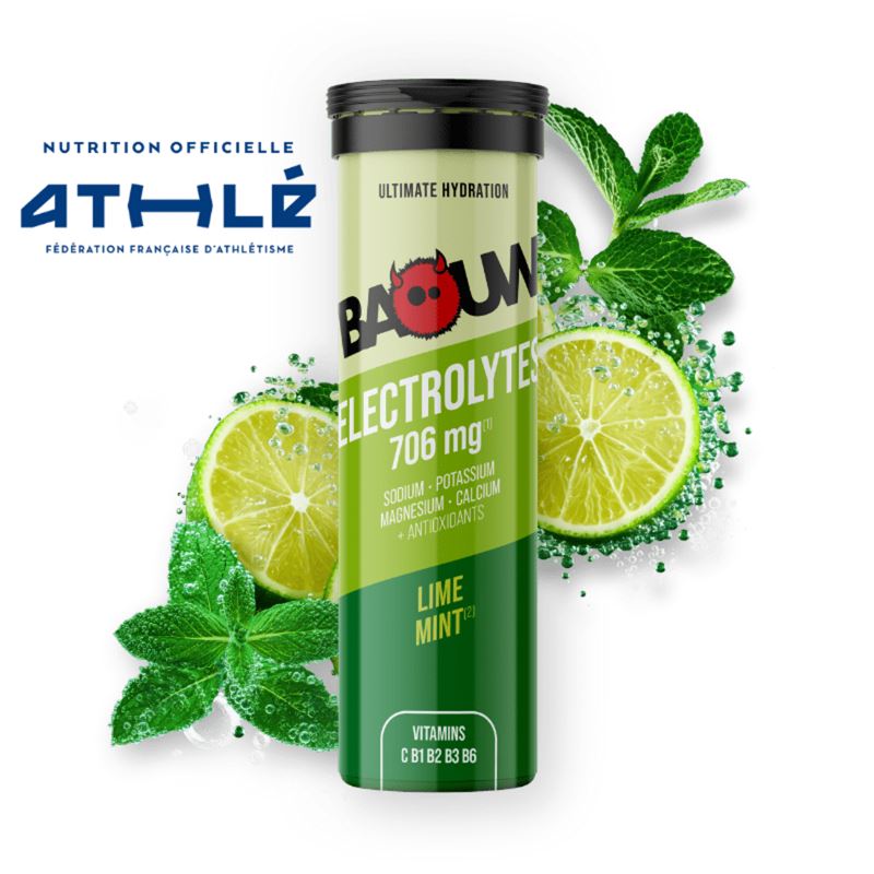 AR000540þPASTILLES ELECTROLYTES - CITRON VERT - MENTHE - BAOUW