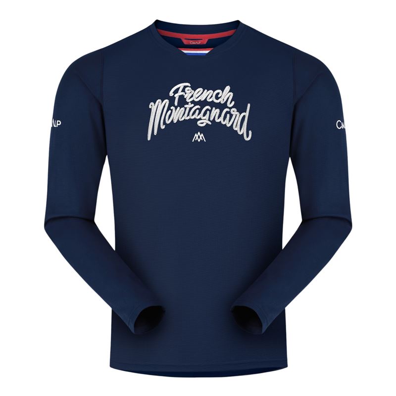 AR000581þFRENCH MONTAGNARD MANCHES LONGUES - CIMALP - MARINE