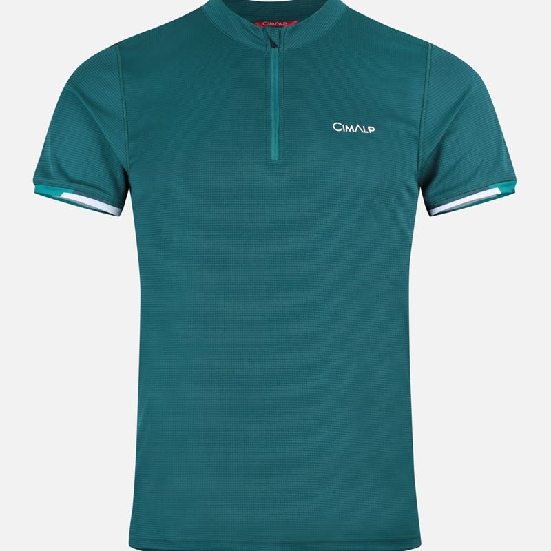 AR000589þT SHIRT - FARAUT HOMME - VERT CANARD - CIMALP