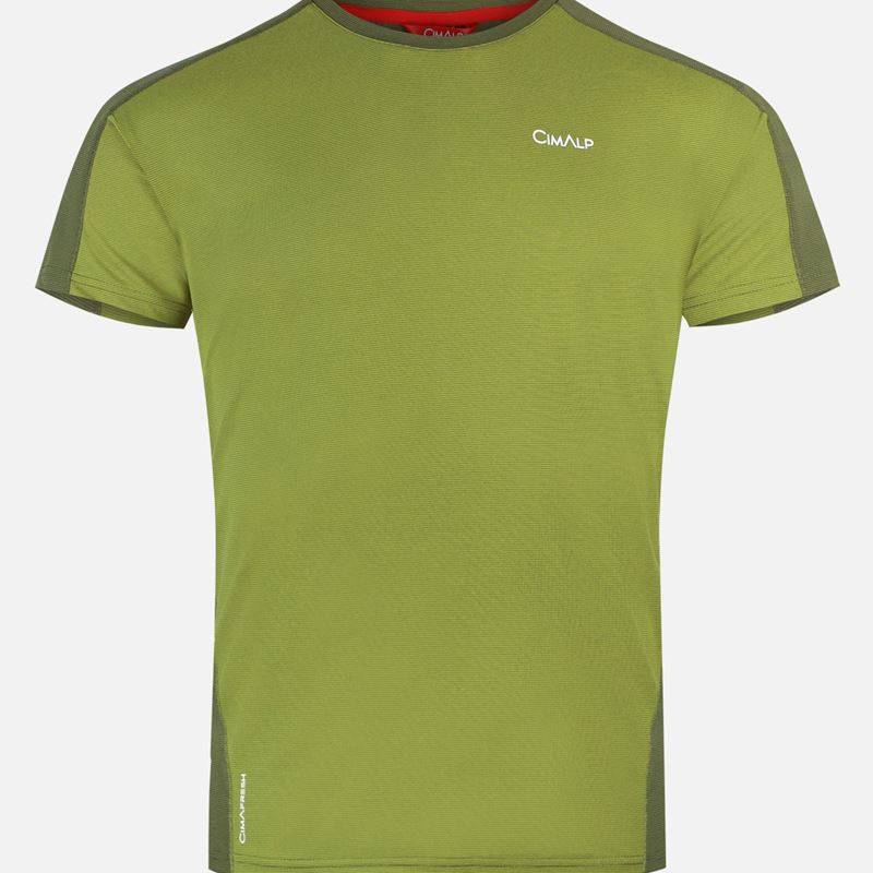 AR000590þT SHIRT - EIGER BICOLORE HOMME - VERT OLIVE - CIMALP