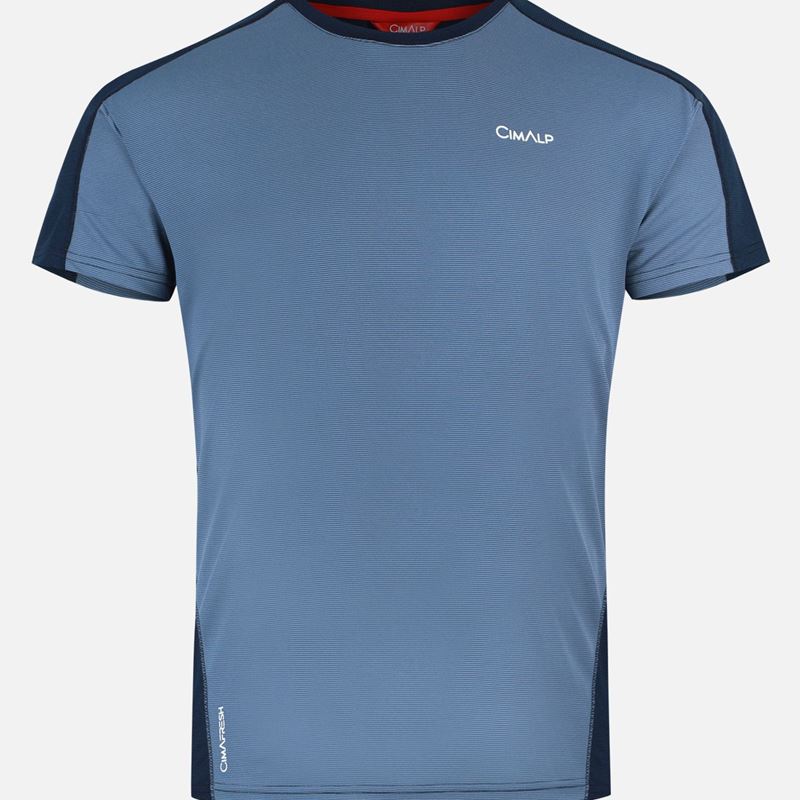 AR000595þT SHIRT – EIGER BICOLORE HOMME – BLEU – CIMALP