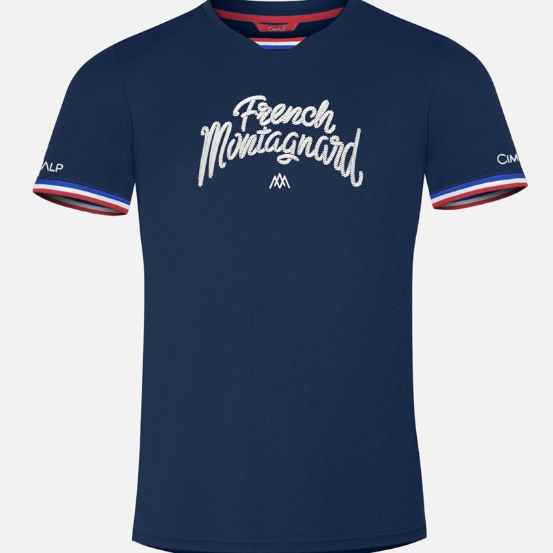 AR000599þFRENCH MONTAGNARD - T SHIRT - HOMME - MARINE - CIMALP