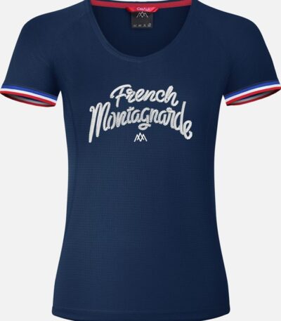 AR000600þFRENCH MONTAGNARDE – T SHIRT – FEMME – MARINE – CIMALP