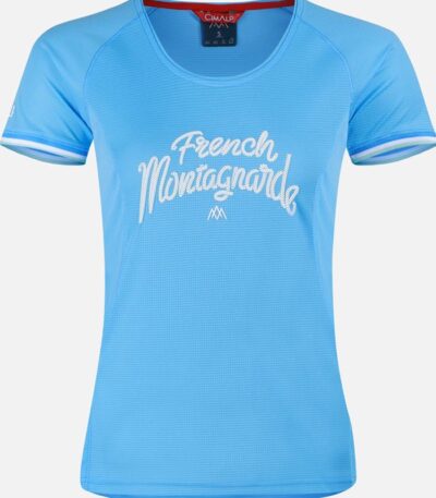 AR000601þFRENCH MONTAGNARDE – T SHIRT – FEMME – BLEU CIEL – CIMALP