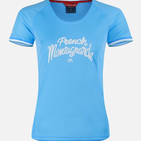 AR000601þFRENCH MONTAGNARDE – T SHIRT – FEMME – BLEU CIEL – CIMALP
