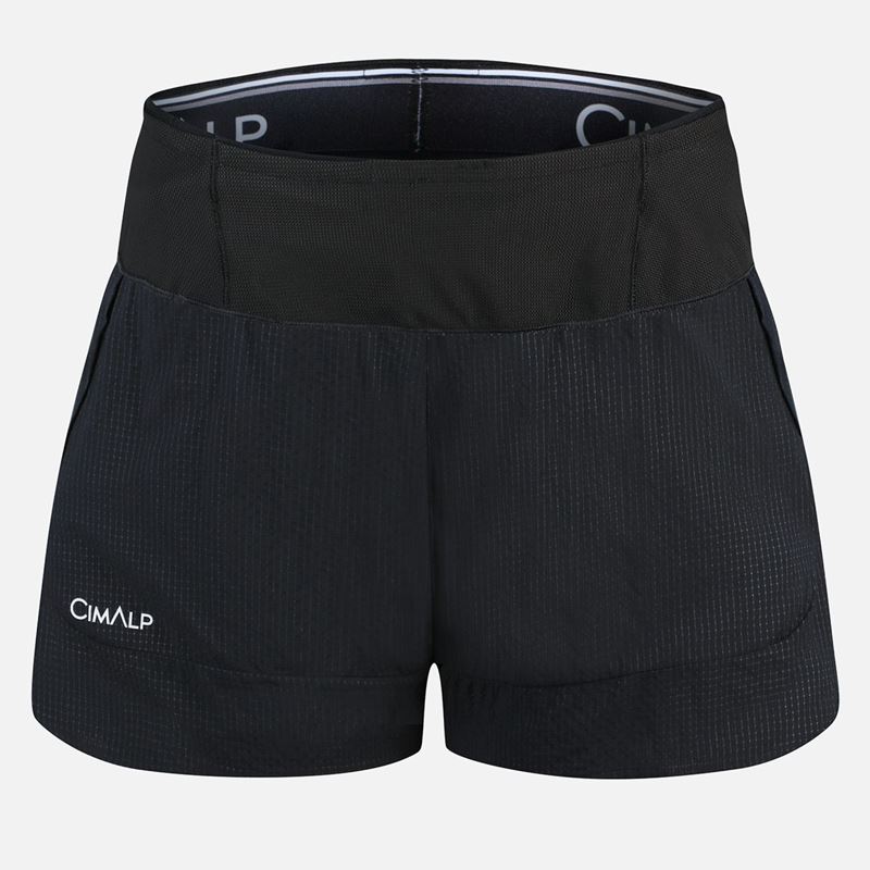 AR000608þSHORT - RESTONICA FEMME - NOIR - CIMALP