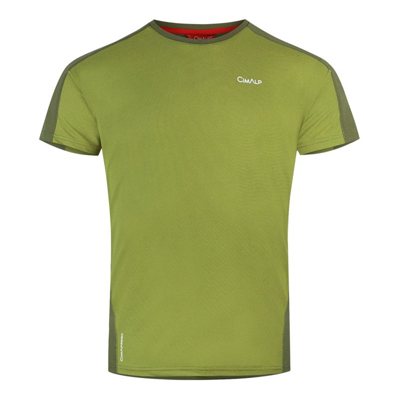 AR000590¦1þT SHIRT - EIGER BICOLORE HOMME - VERT OLIVE - CIMALP AR000590þT SHIRT - EIGER BICOLORE HOMME - VERT OLIVE - CIMALP