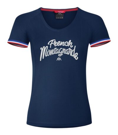 AR000600þT SHIRT – FRENCH MONTAGNARDE – FEMME – MARINE – CIMALP