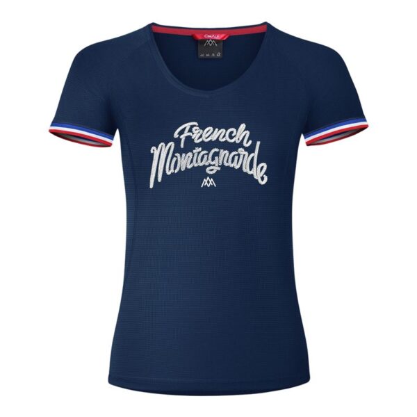 AR000600þT SHIRT – FRENCH MONTAGNARDE – FEMME – MARINE – CIMALP
