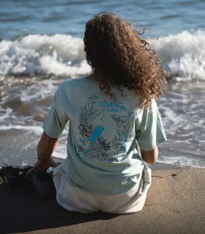 AR000654þT SHIRT - MUSE PLONGEE - BLEU PASTEL - ZINTENSE