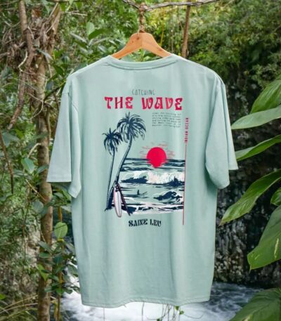 AR000668þT SHIRT - WAVE SAINT LEU - BLEU PASTEL - ZINTENSE