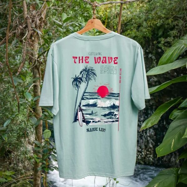 AR000668þT SHIRT - WAVE SAINT LEU - BLEU PASTEL - ZINTENSE