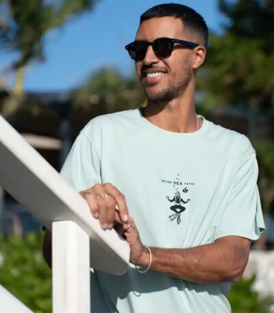 AR000673þT SHIRT - MINIMALIST PLONGEE - BLEU PASTEL - ZINTENSE