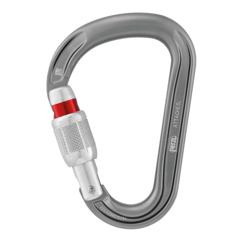 AR000736þMOUSQUETON ATTACHE - SCREW-LOCK - GREY - PETZL