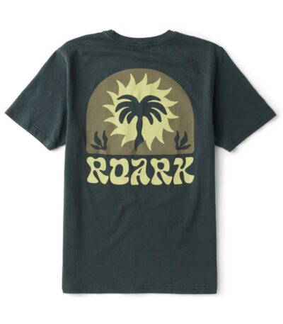 AR000845þT SHIRT - PALM CHARCOAL - ROARK