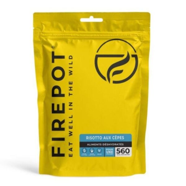 AR000930þREPAS DESHYDRATÉ - PLAT VEGETARIEN - SANS GLUTEN - RISOTTO AUX CEPES - FIREPOT