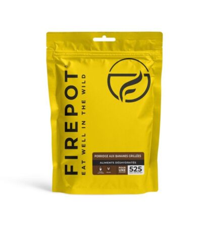 AR000936þREPAS DESHYDRATÉ - PETIT DEJEUNER- VEGAN - PORRIDGE AUX BANANES GRILLEES - FIREPOT