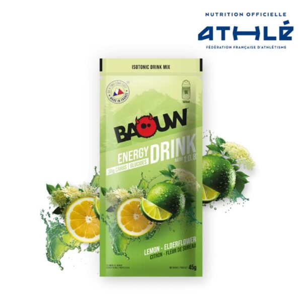 AR001050þBOISSON ISOTONIQUE - CITRON - FLEUR DE SUREAU - 45G - BAOUW