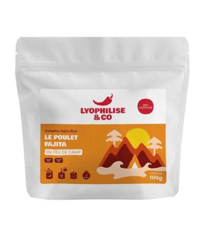 AR001105þREPAS LYOPHILISE - POULET FAJITA DU FEU DE CAMP - LYOPHILISE&CO